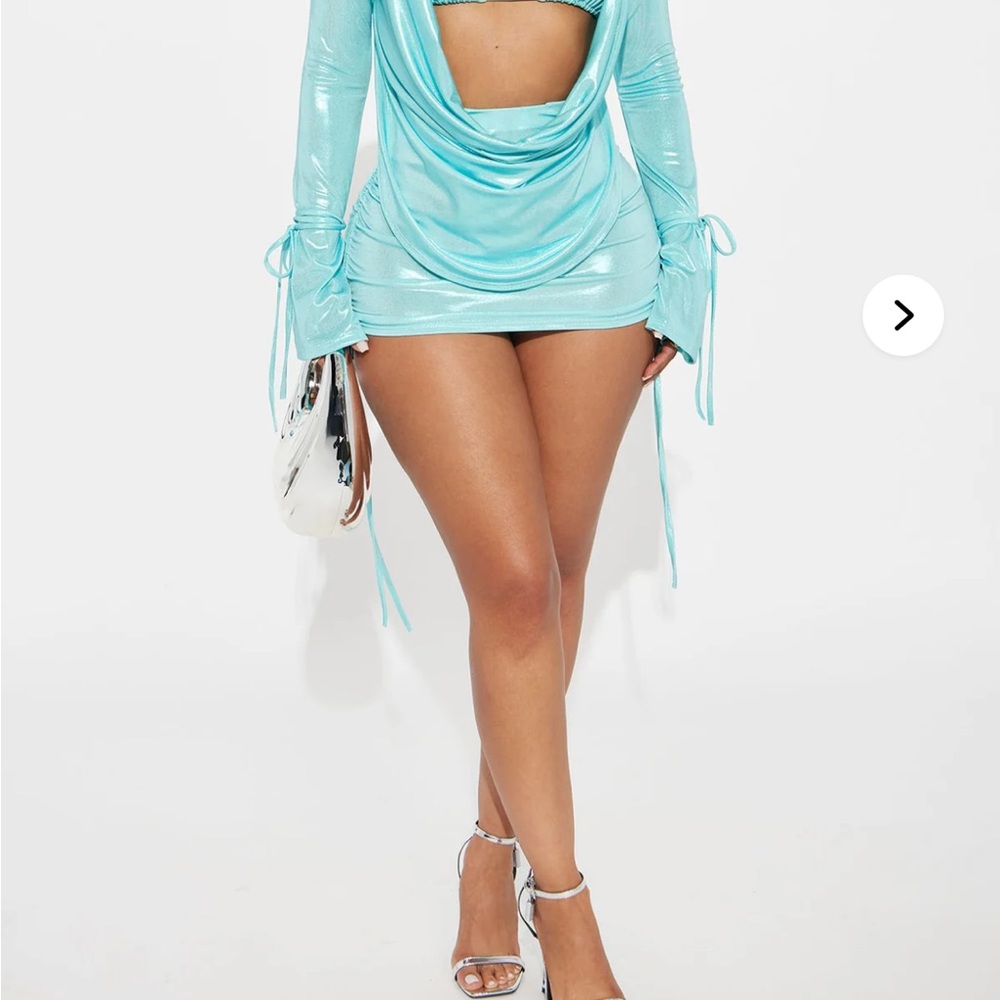 Elegant Aqua Swim Cover-Up
